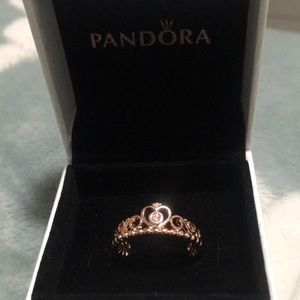 Rose Gold Princess Tiara Ring from Pandora